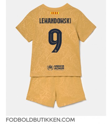 Barcelona Robert Lewandowski #9 Udebanetrøje Børn 2022-23 Kortærmet (+ Korte bukser)